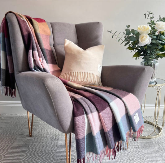 McNutt Alpaca Rose Dust Check Throw