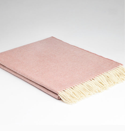 McNutt Supersoft Herringbone Throw Rosebay