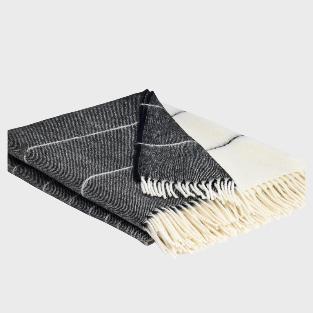 Charcoal Ombré Alpaca Throw