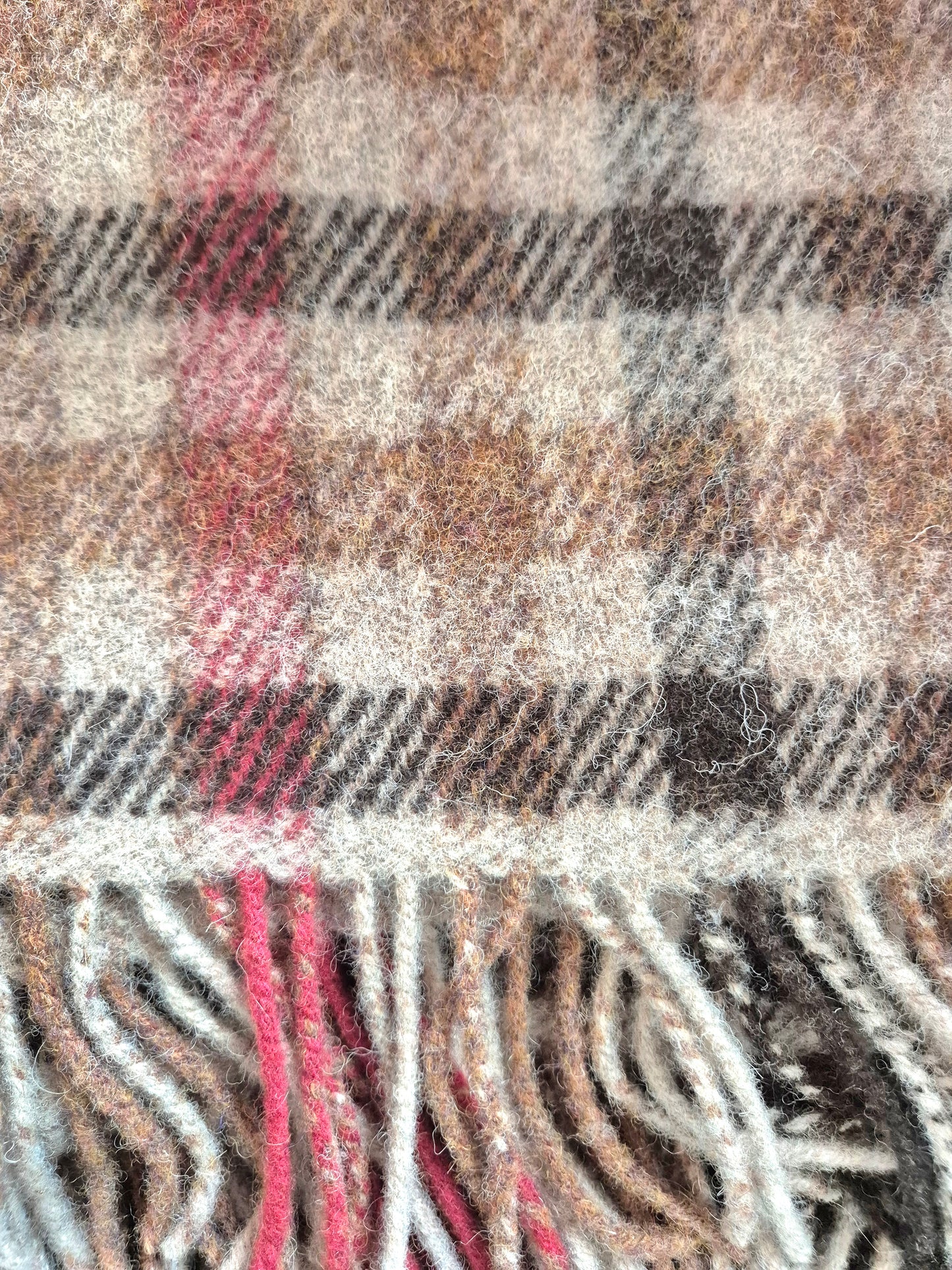 Large Beige & Rust Blanket