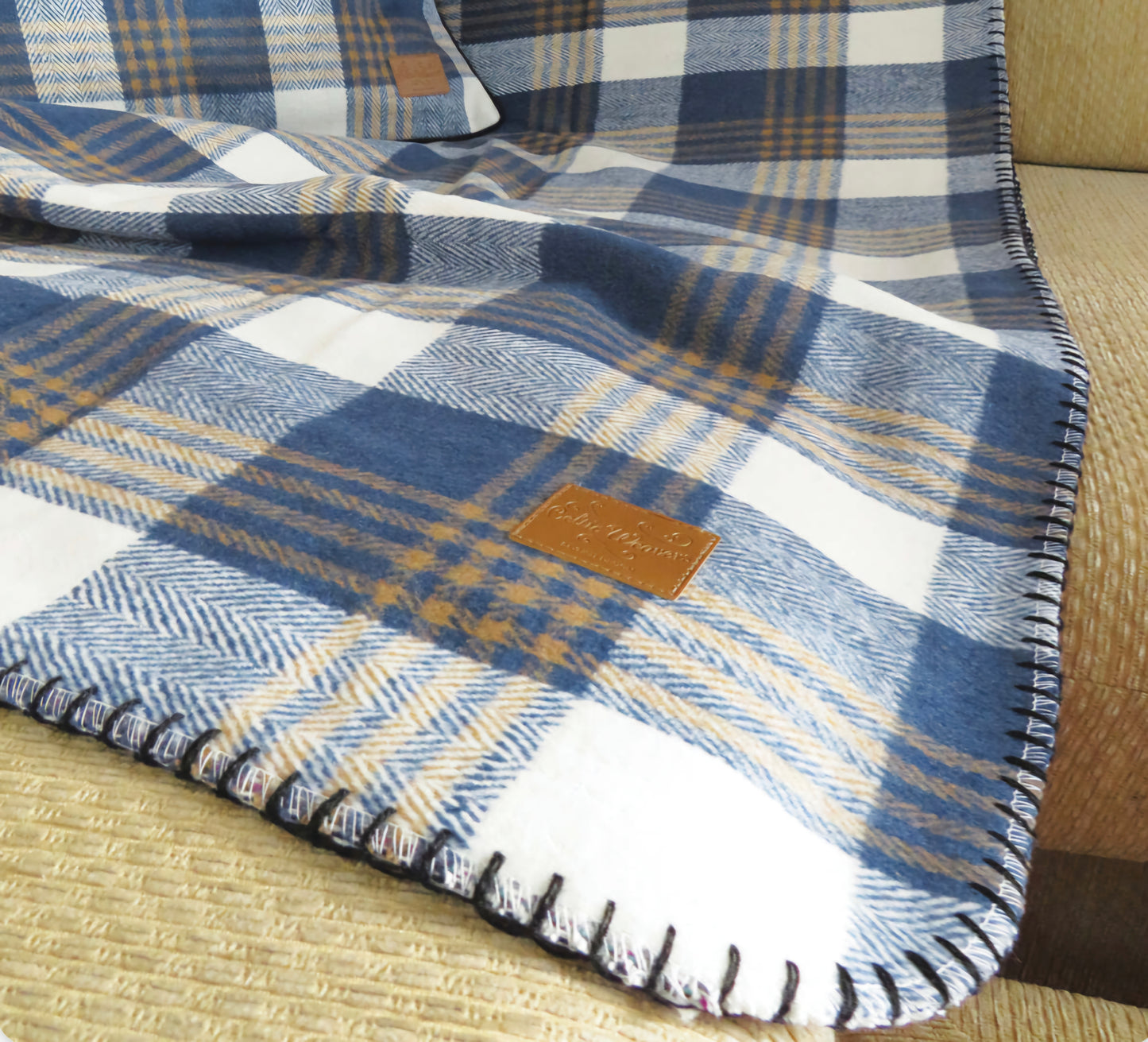 Celtic Weavers Blue Tweed Throw Blanket