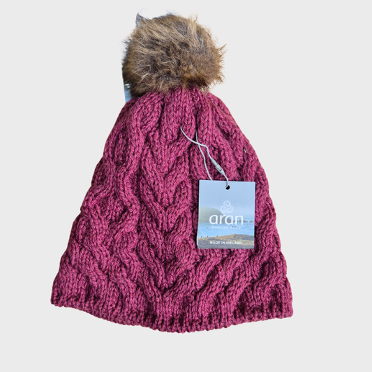 Aran Woollen Mills Bobble Hat