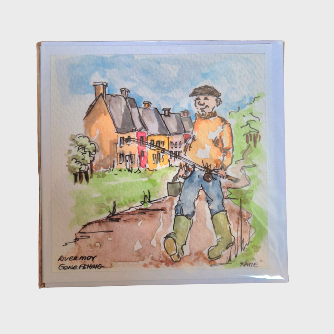 Birch Cottage River Moy Gone Fishing Card