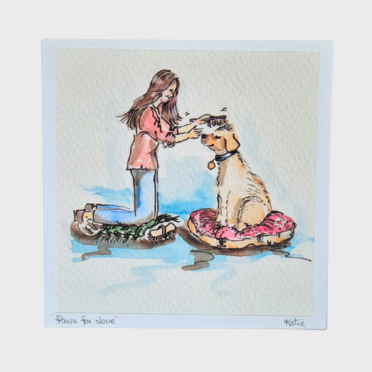 "Paws for Love" Greeting Card