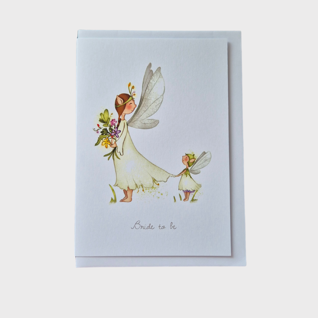 Bride To Be Flower Fairy Greeting Card