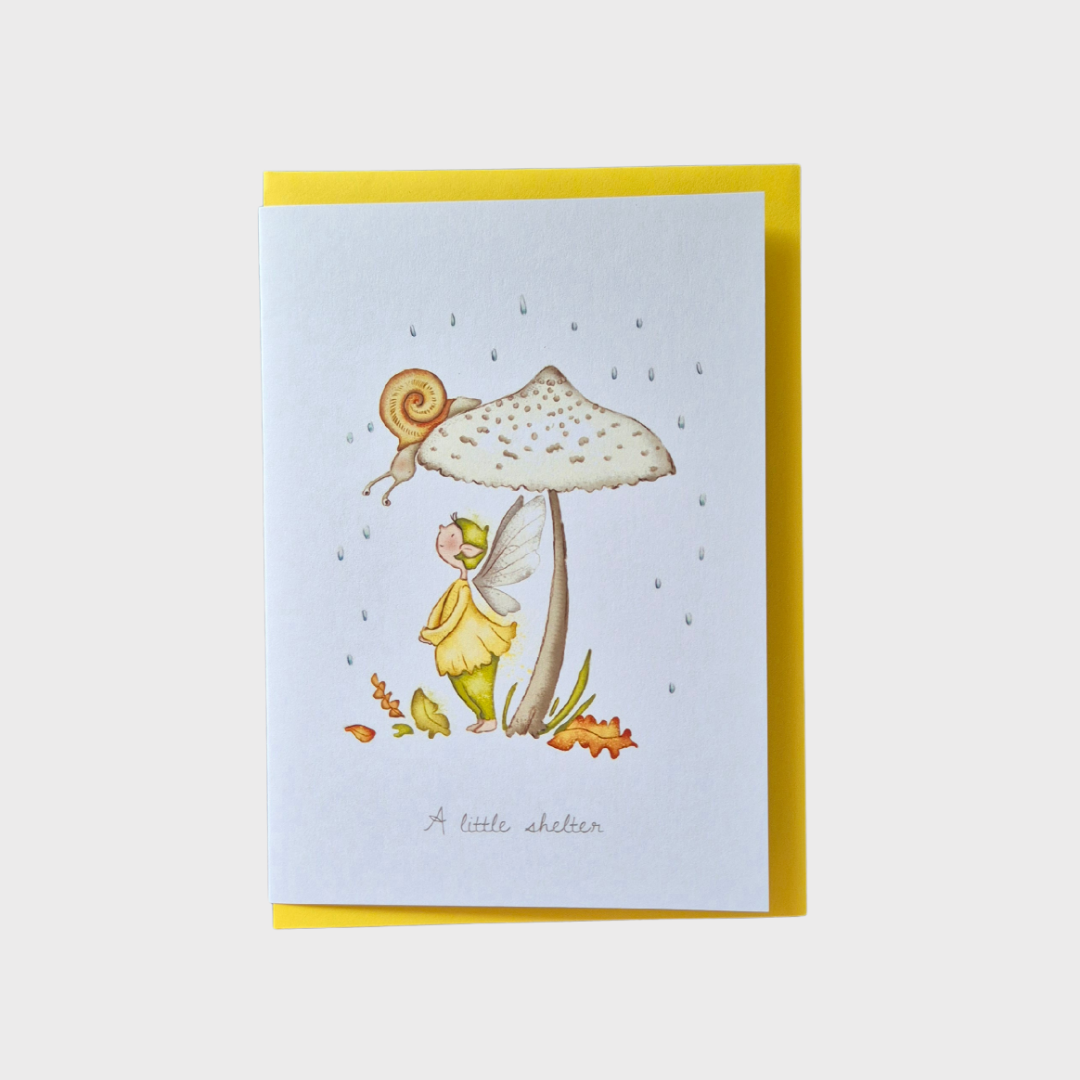 A little Shelter Flower Fairy Greeting Card