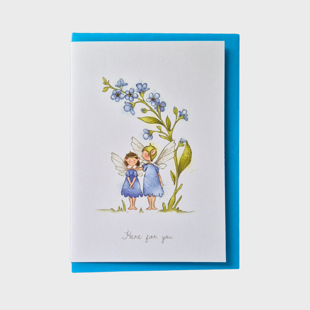 Here For You Flower Fairy Greeting Card