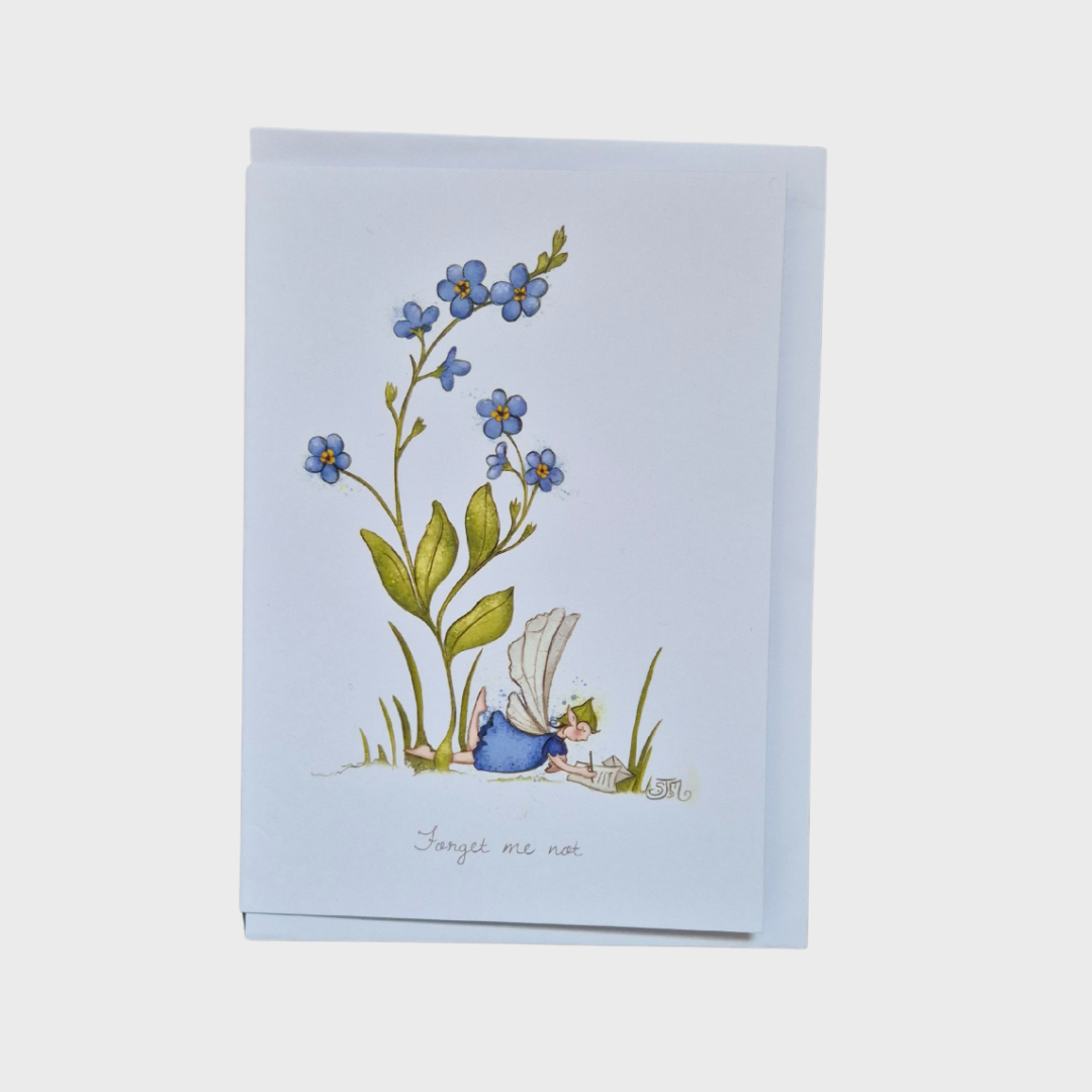 Forget Me Not Flower Fairy Greeting Card