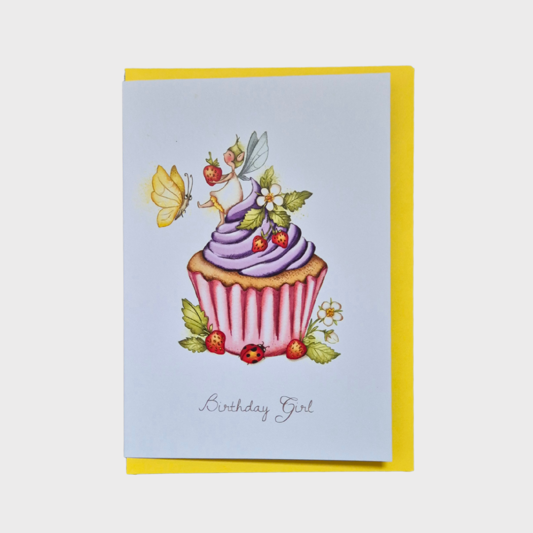 Birthday Girl Flower Fairy Greeting Card