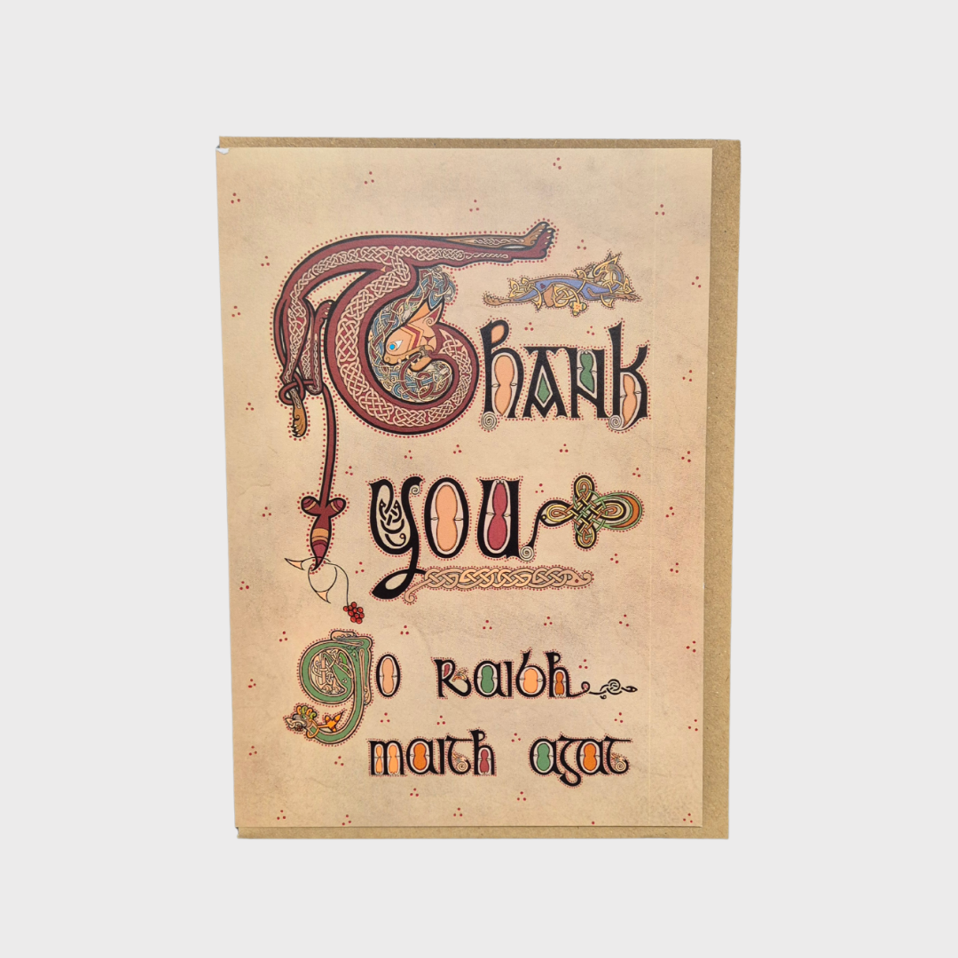 Celtic Thank You Greeting Card in Portrait