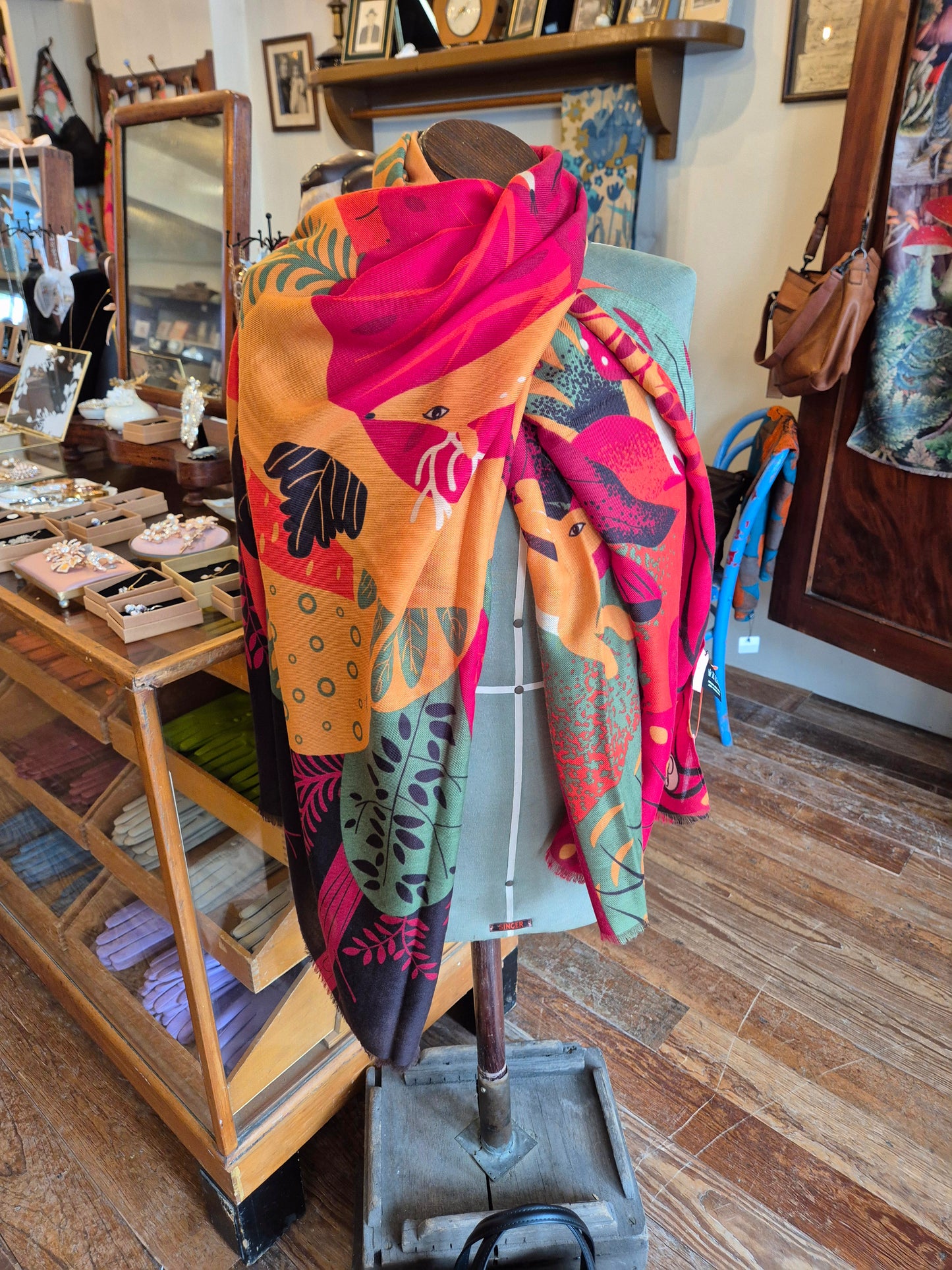 Powder Autumn Forest Friends Print Scarf