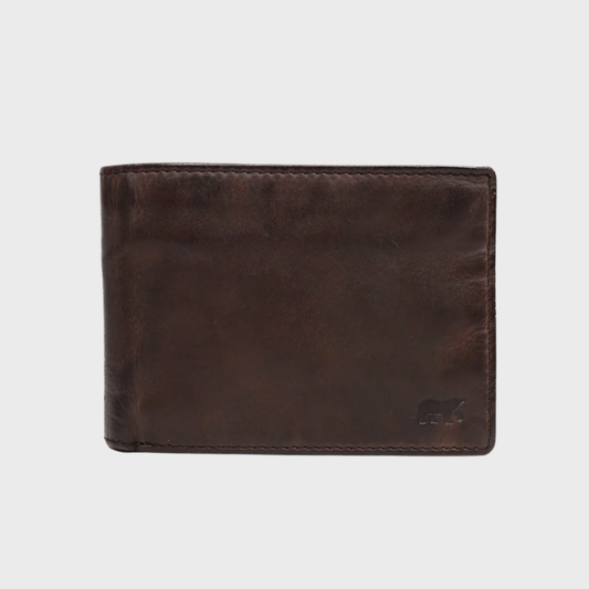 Bear Brown Leather Wallet
