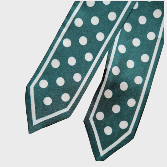 Mulberry Silk Green Polka Dot Neck Tie