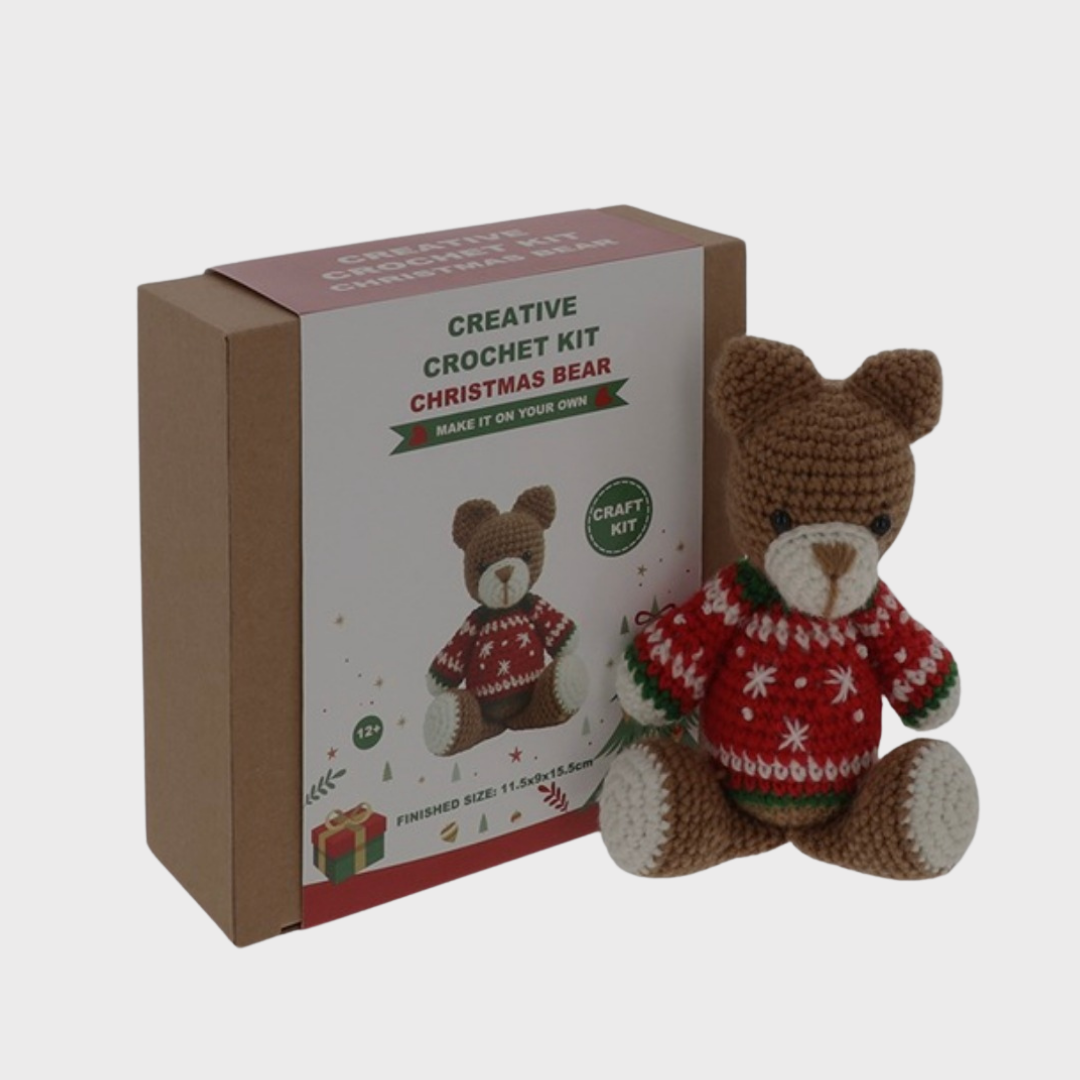 Crochet Christmas Bear Craft Kit