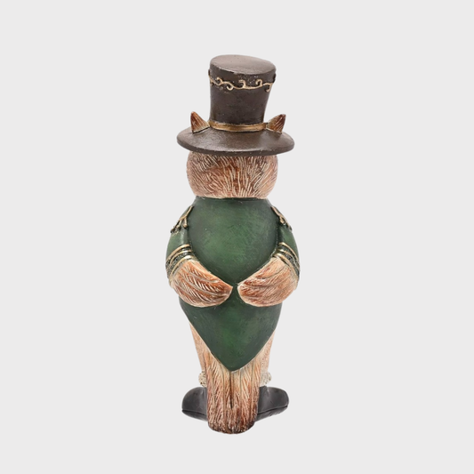 Christmas Owl Top Hat Figurine