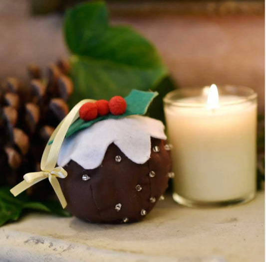 Christmas Pudding Hanging Decoration Lavender Filled