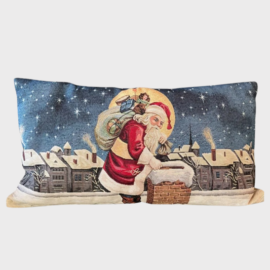 Santa at the Chimney Cushion Cover