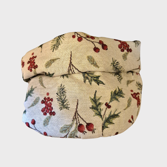 Holly Christmas Bread Basket