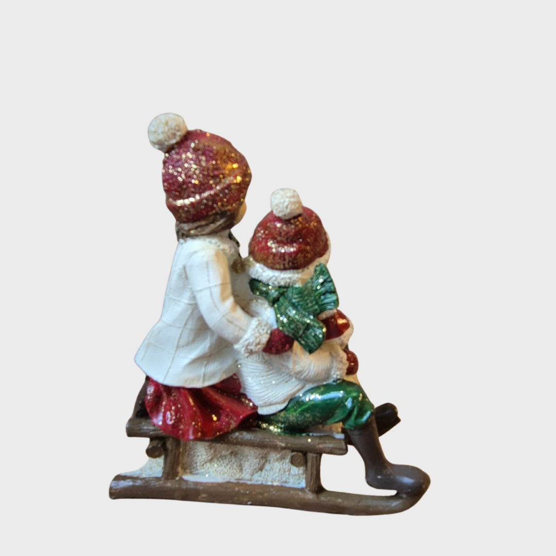 Christmas Children Sleighing Ornament