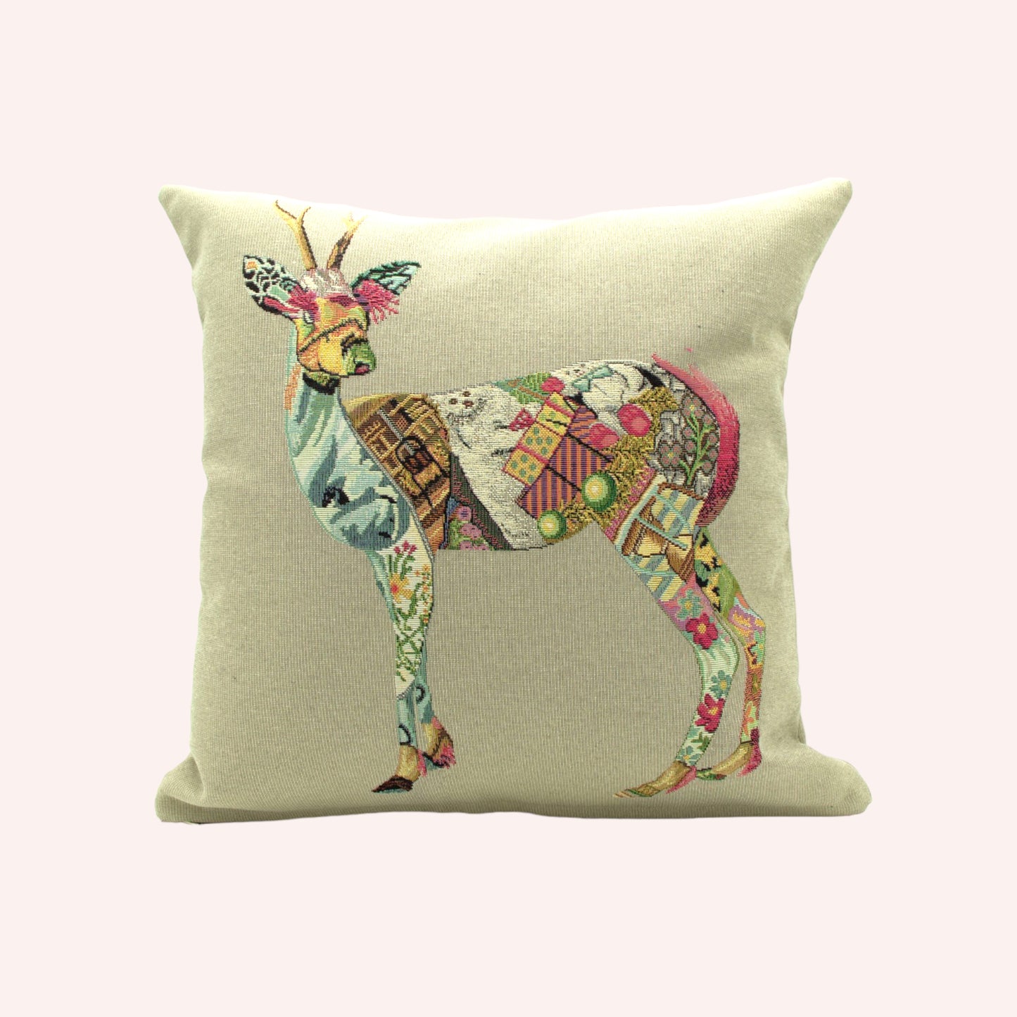 Patchwork Deer Cushion