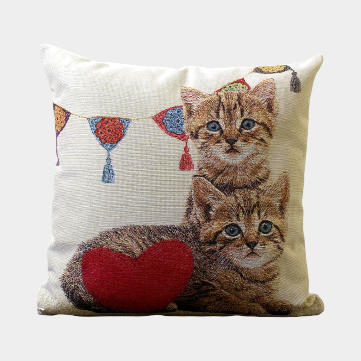 Twin Kittens Cushion Cover