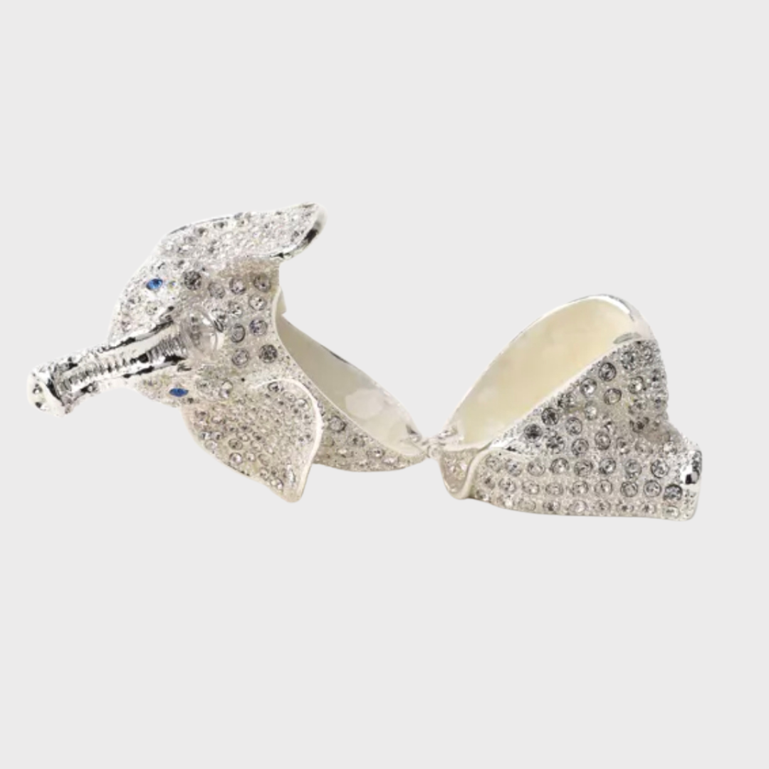 Crystal Elephant Treasure Trinket