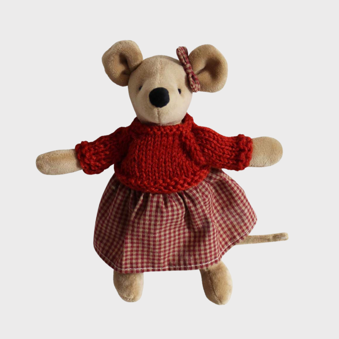 Mini Mouse In Red Gingham Skirt & Bow