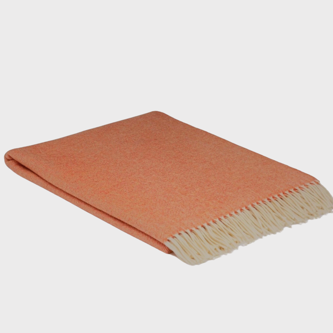 McNutt Supersoft Herringbone Blanket Clementine