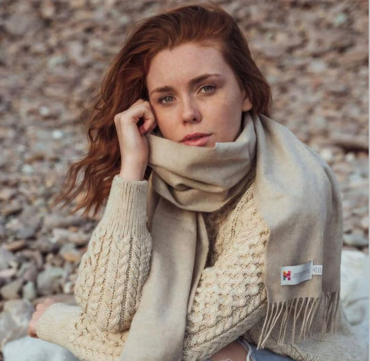 John Hanly Stone Merino Wool Scarf