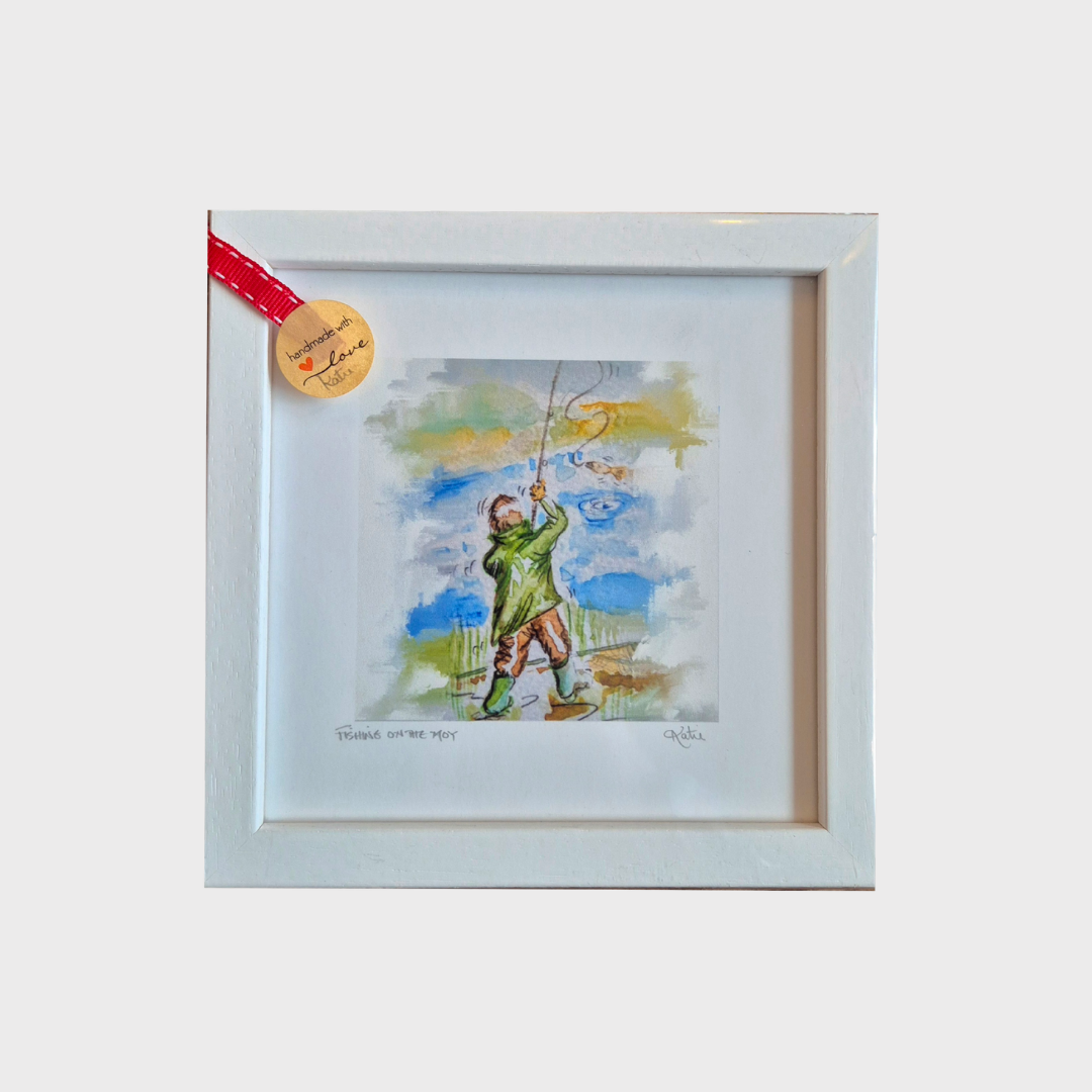 Fishing on the Moy small framed print