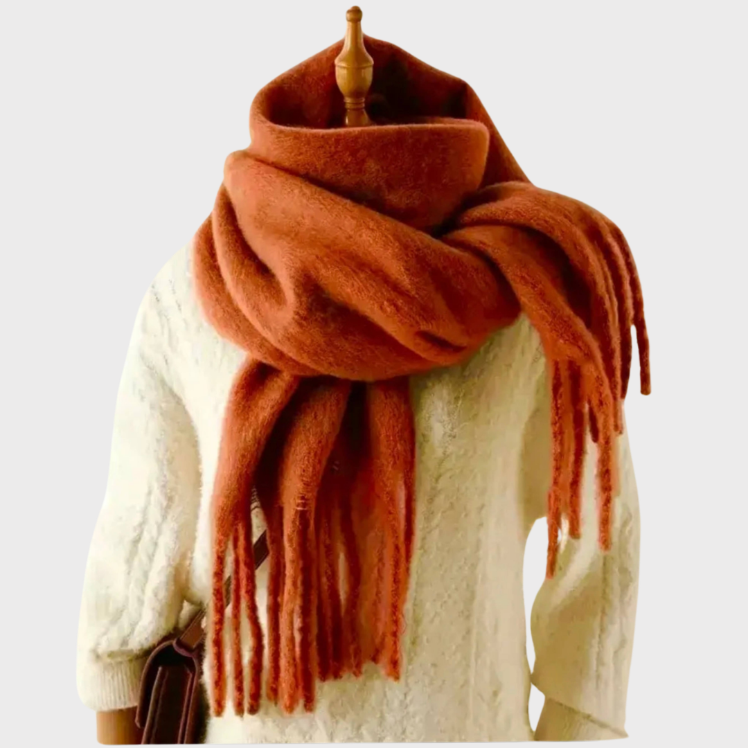 Large Fringe Scarf Rust