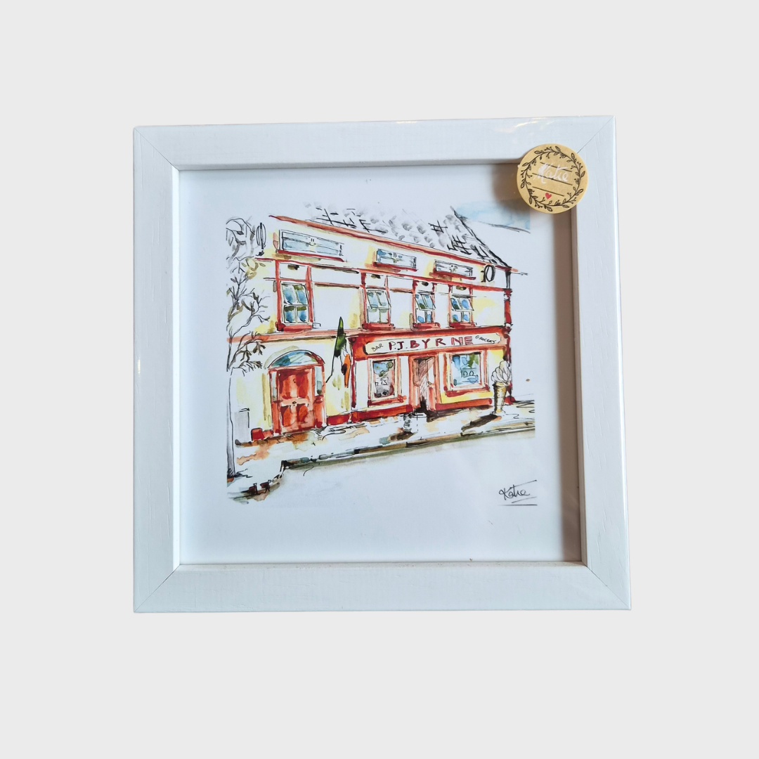 PJ Bryne Pub Small Framed Print