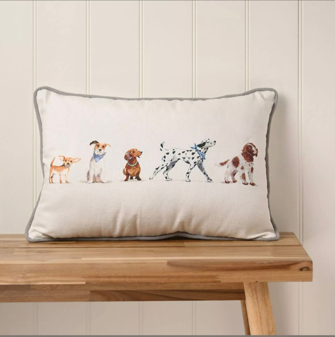 Dog Line Up Cushion