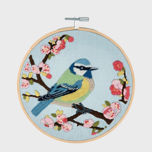 Bird & Blossom Embroidery Hoop Kit