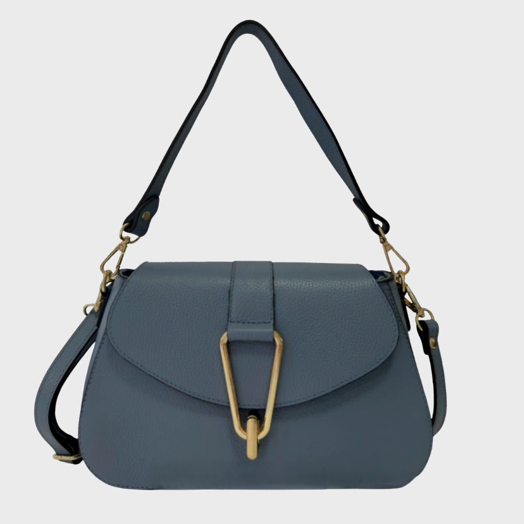 Michelle Blue Leather Bag