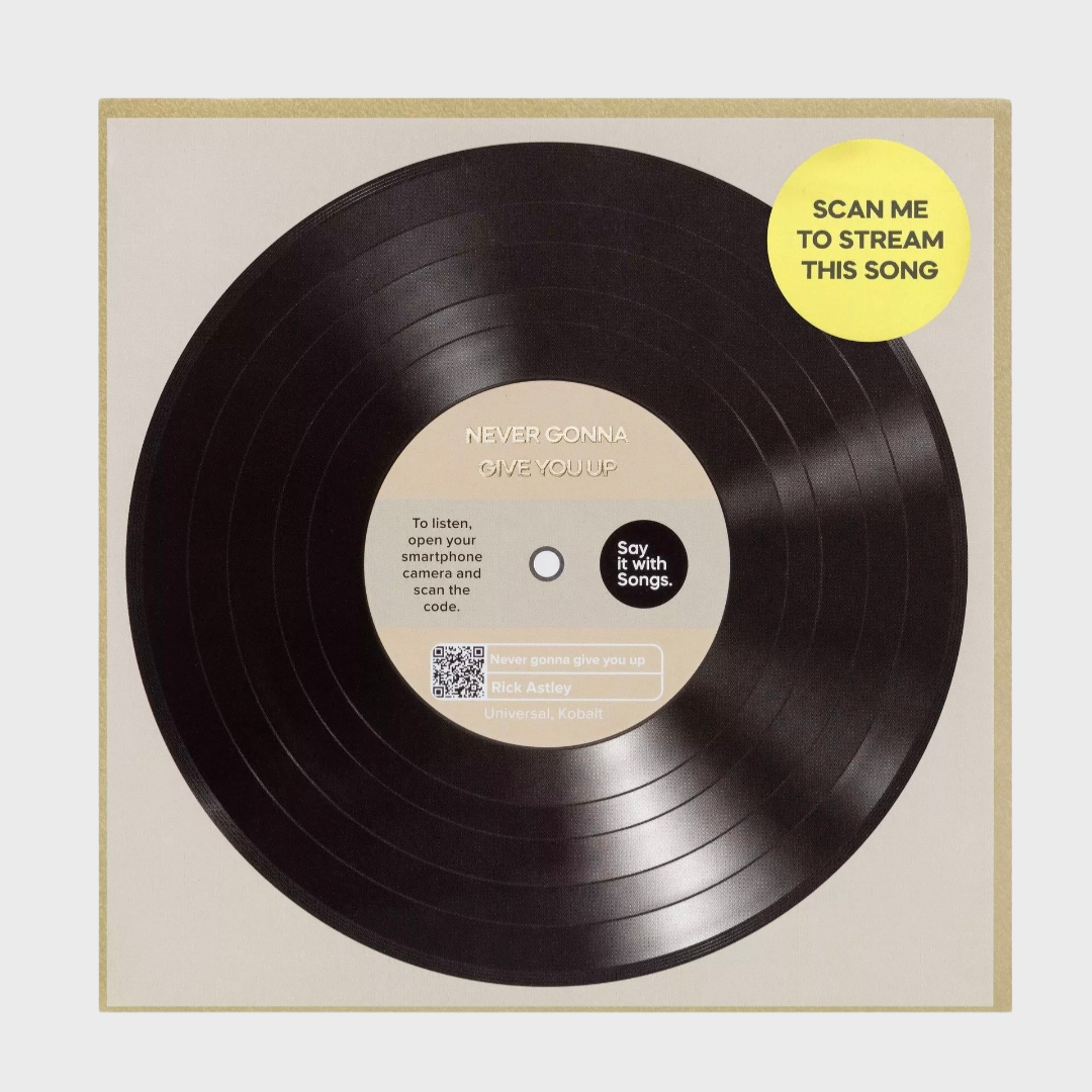 Never Gonna Give You Up Greeting Card