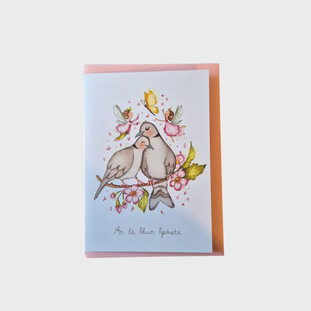 On your Wedding Day in Irish (Ar La bhur bposta) Greeting Card