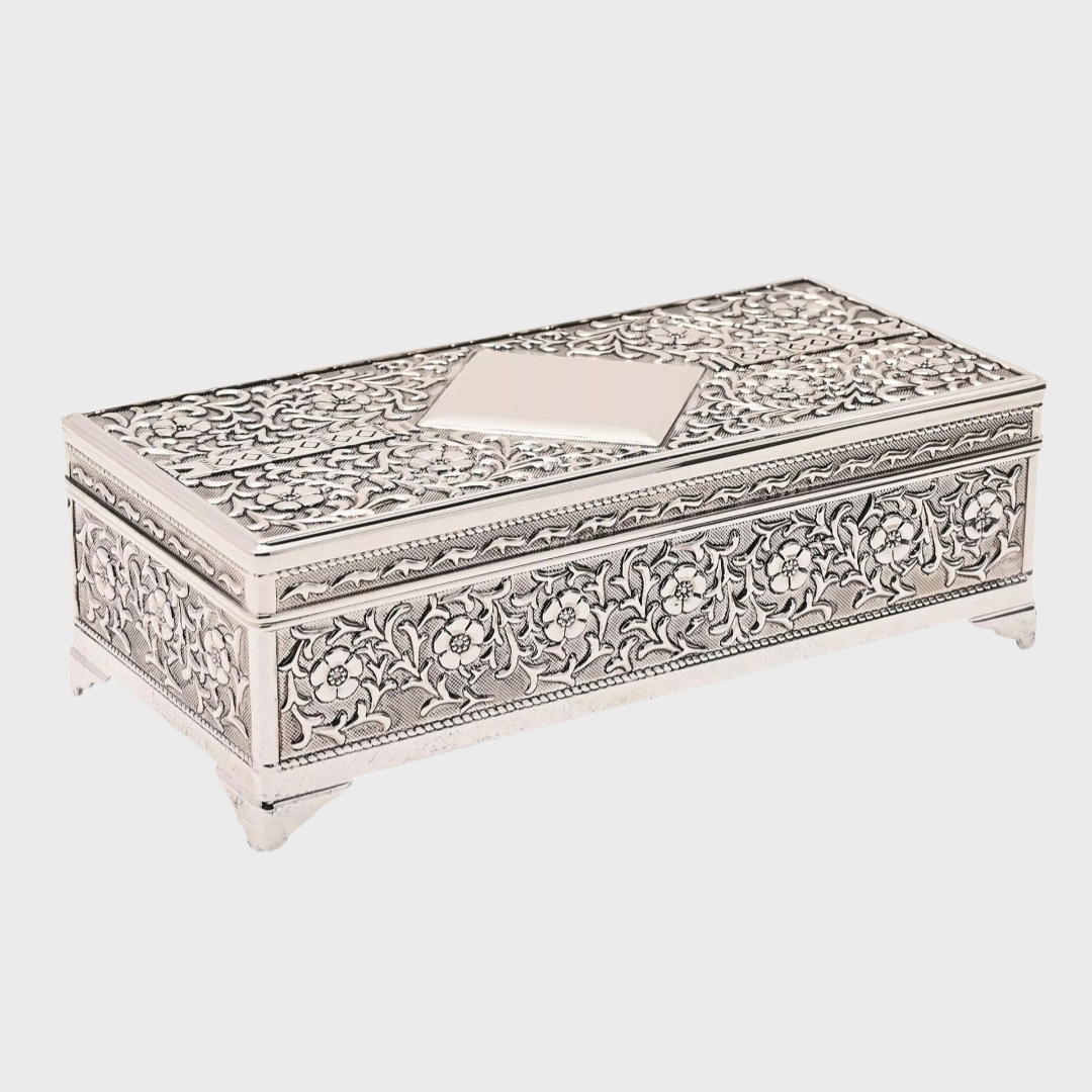 Sophia Silver Plated Jewellery Box