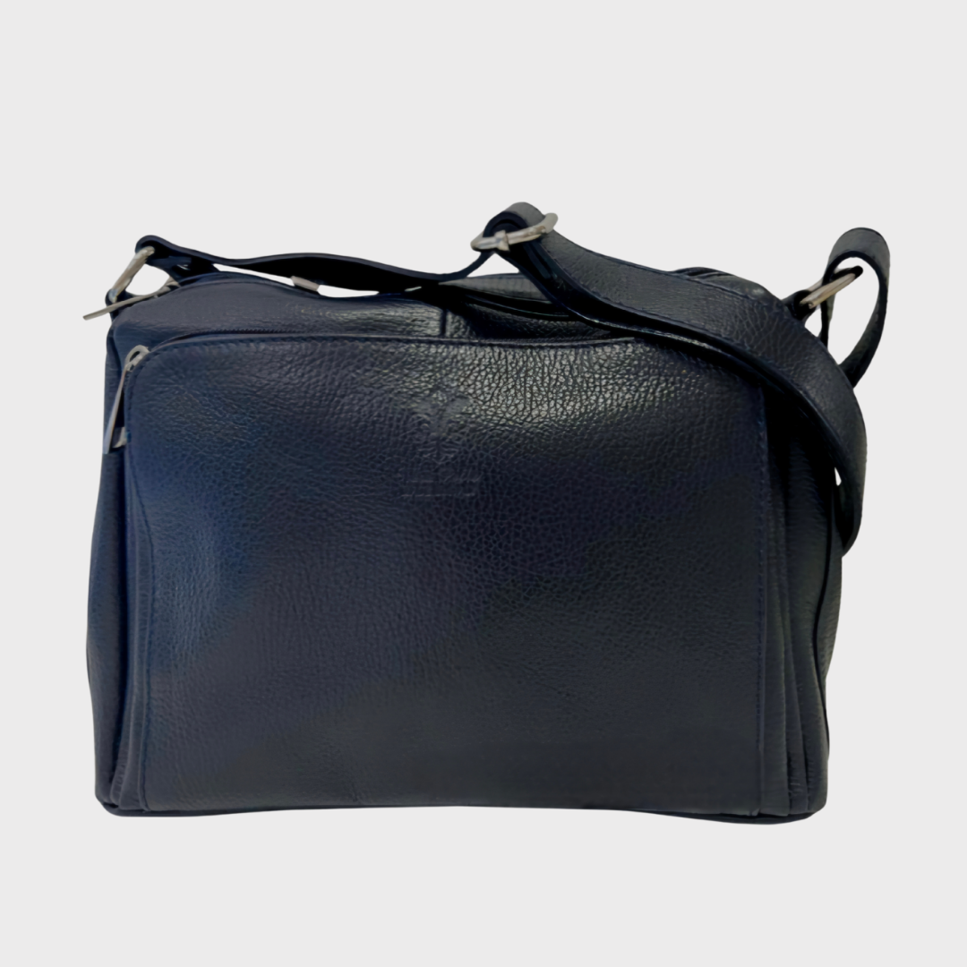 Aisling Navy Leather Bag