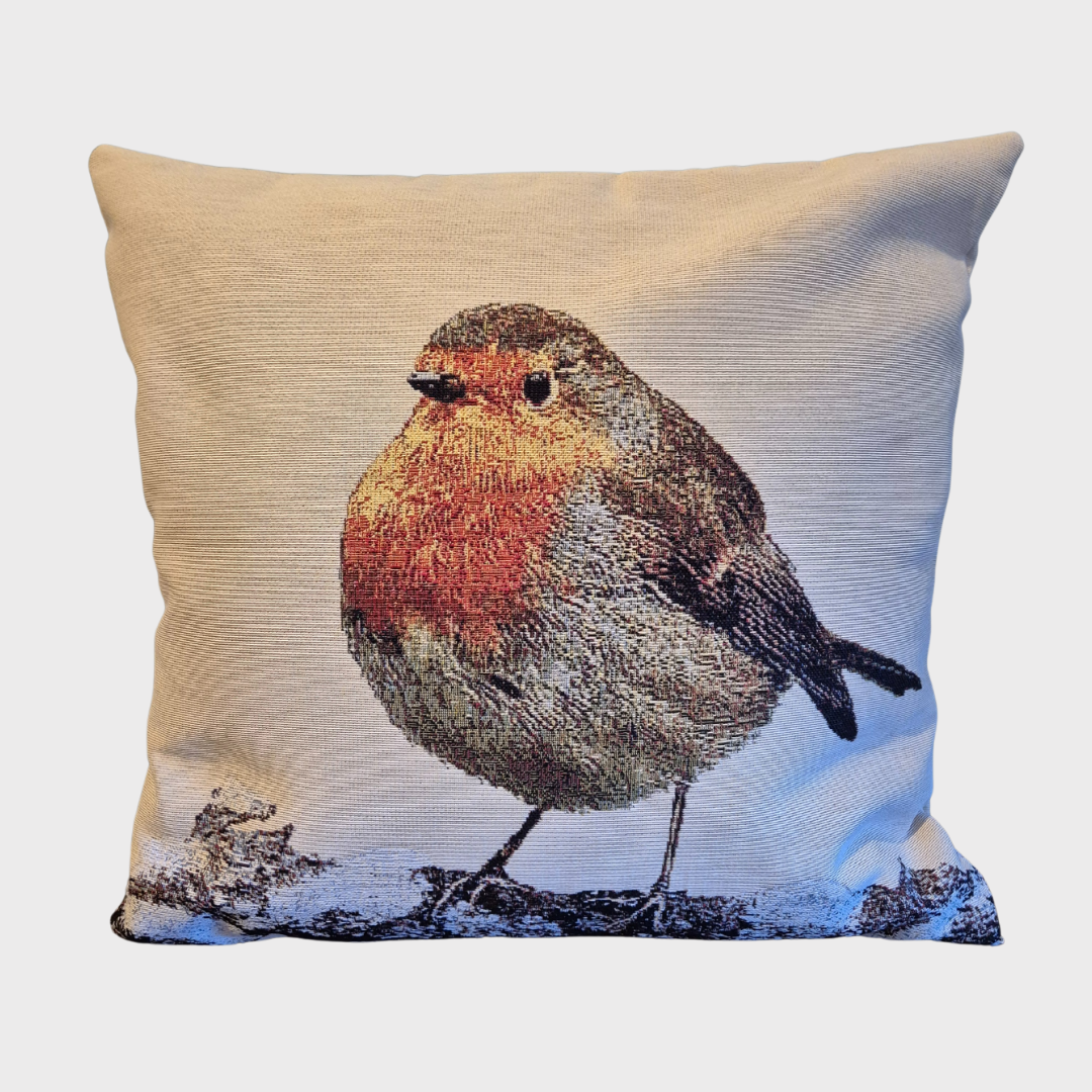 Robin on a Branch Cushion Cover