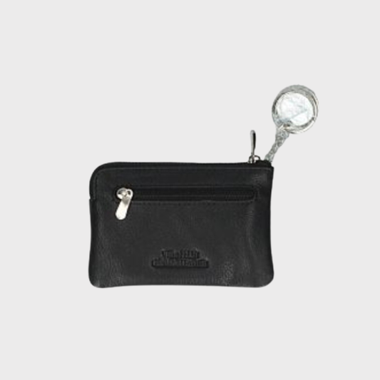 Leather Coin Purse with Keyring