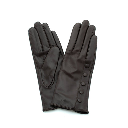 black leather gloves with cashmere lining 