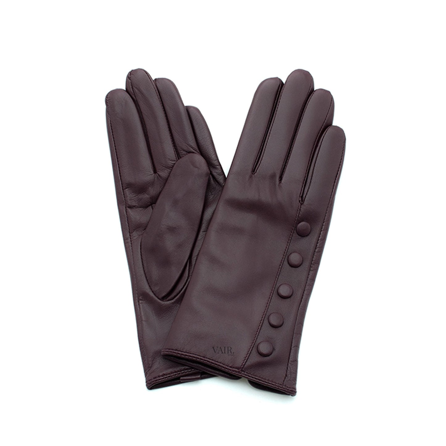 brown leather gloves with cashmere lining 