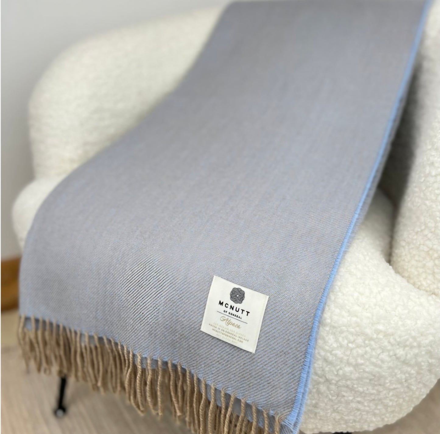 McNutt Alpaca Throw Blue Moon