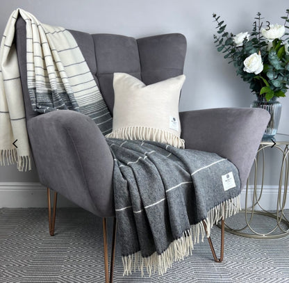 Charcoal Ombré Alpaca Throw