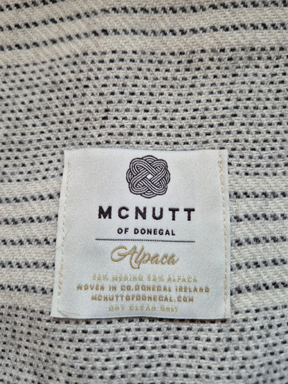 Natural Stripe Alpaca Wool Throw