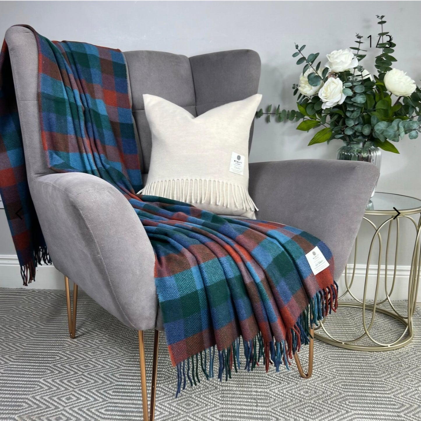 Elements Plaid Eco Collection Throw