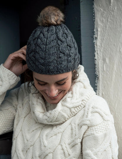 Aran Woollen Mills Bobble Hat