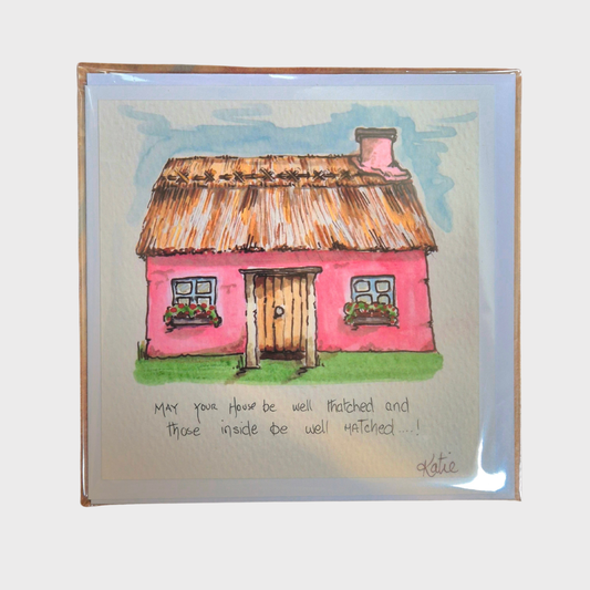 Birch Cottage Thatched Home Card