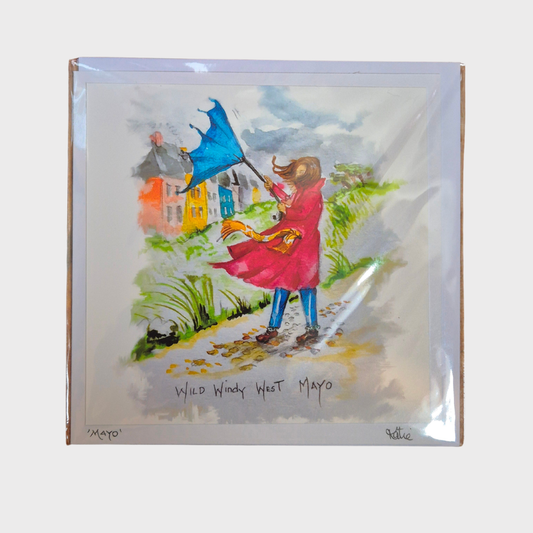 Birch Cottage Wild Windy West Mayo Card